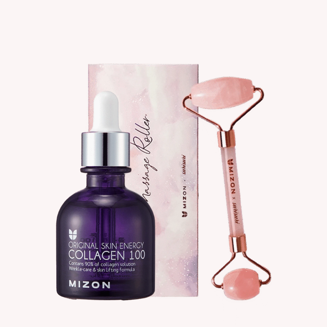 Facial Massage Roller + Collagen Sæt