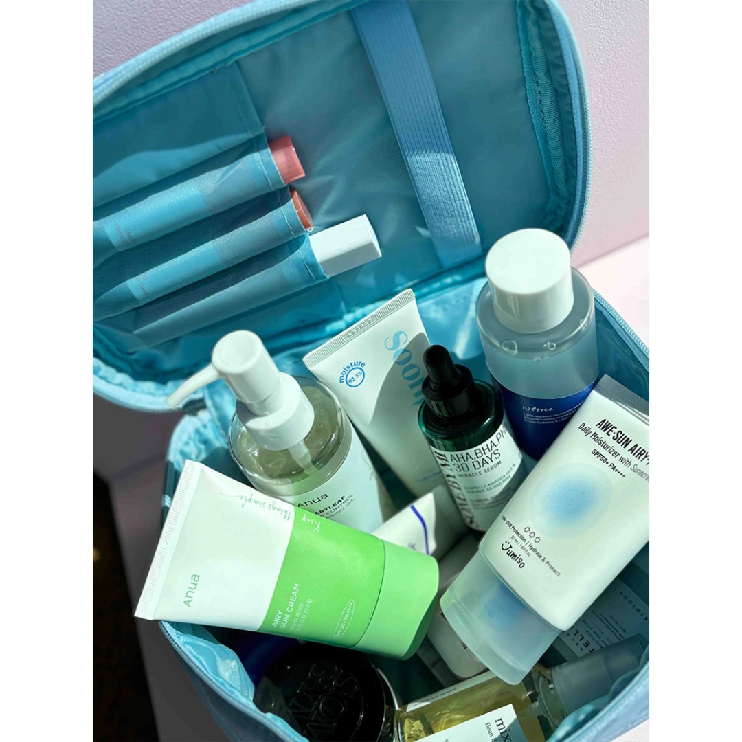 Beautyboks i quiltet nylon