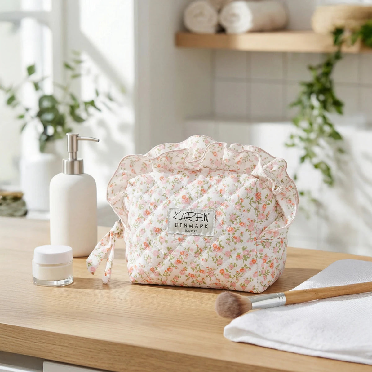 Toilettaske - Småblomsteret