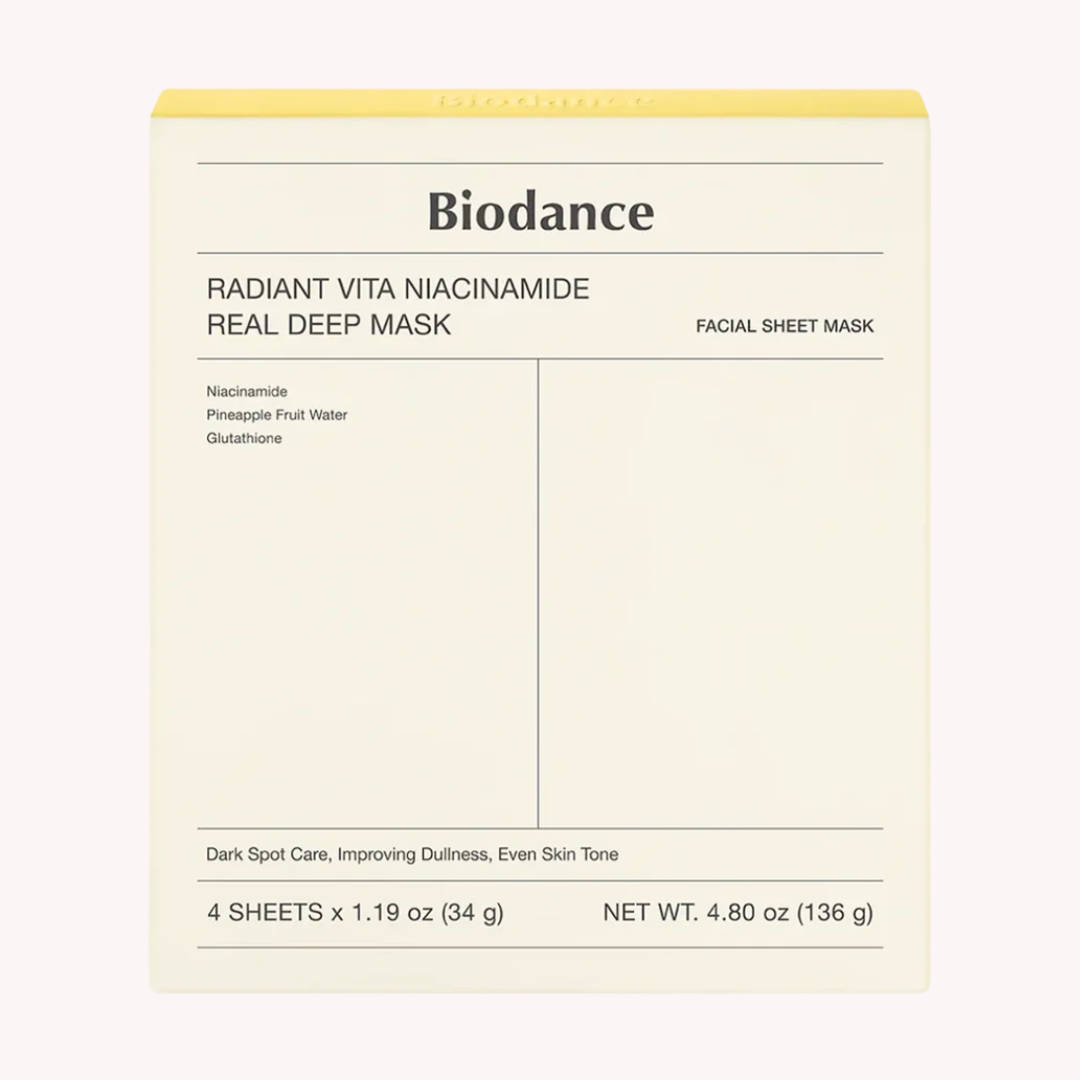Biodance_RadiantVitaNiacinamideRealDeepMask_4stk