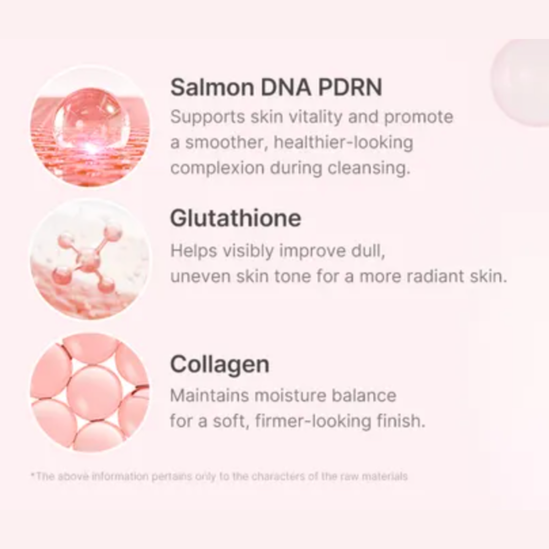 PDRN Pink Glutathione Capsule Cleansing Foam