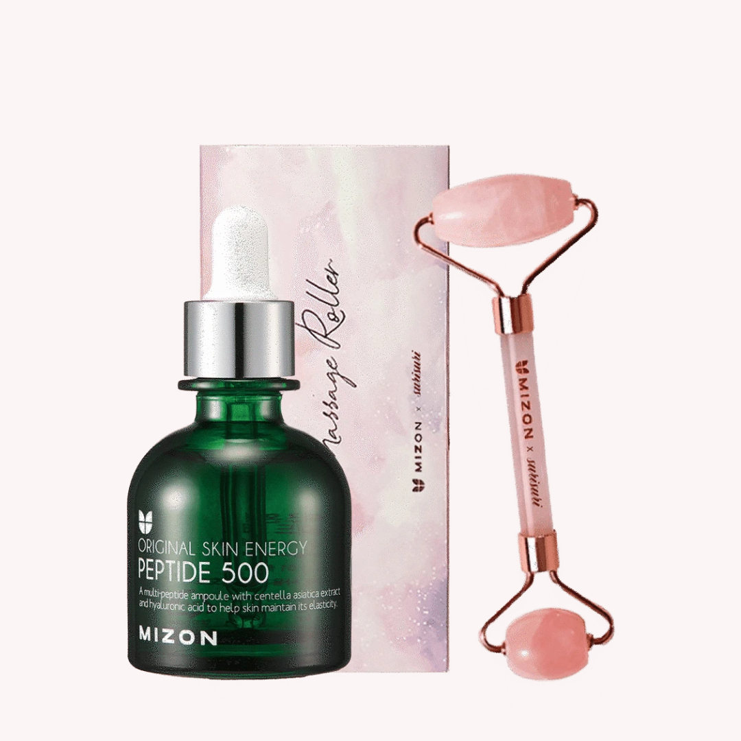 Facial Massage Roller + Peptide Sæt