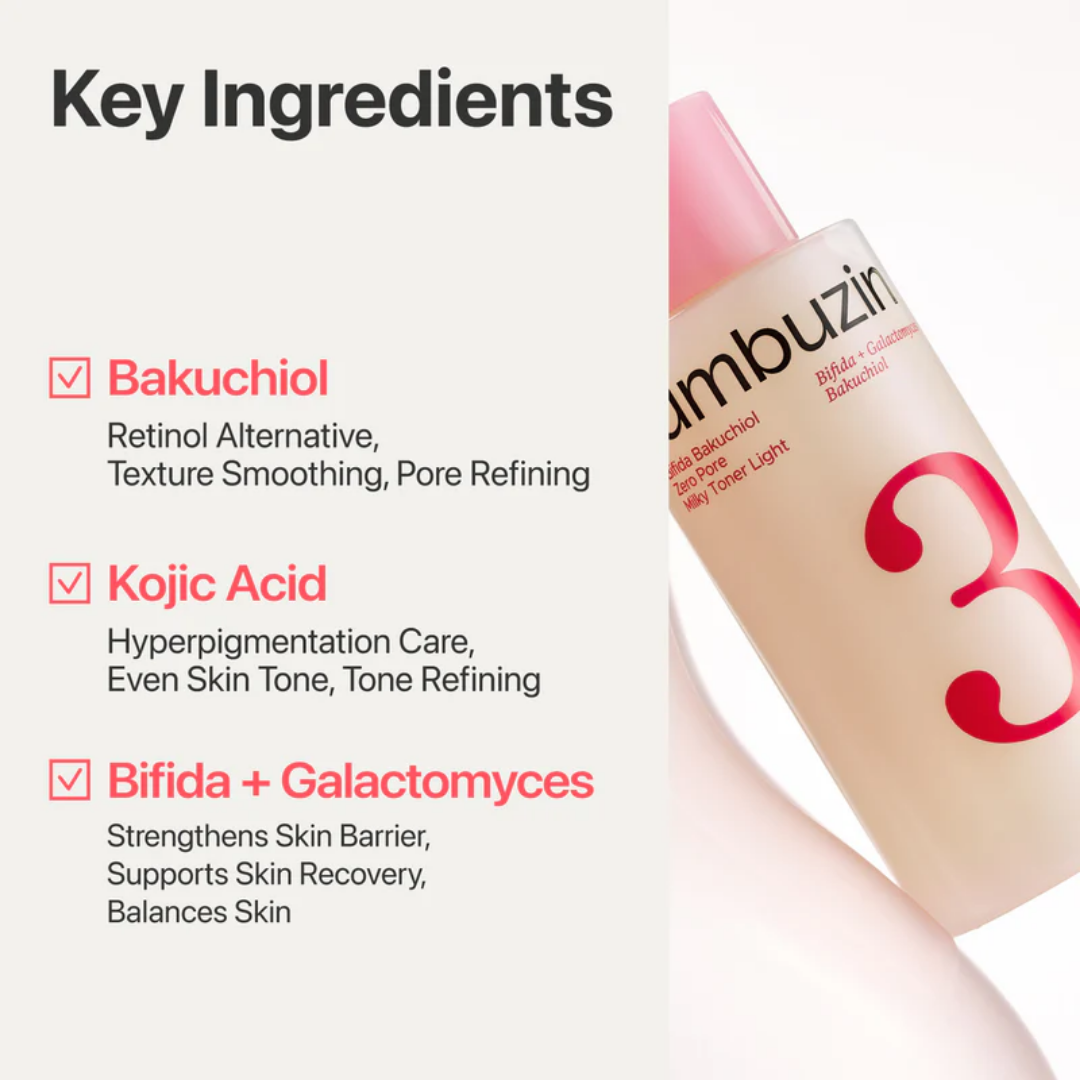 No. 3 Bifida Bakuchiol 50 Zero Pore Milky Toner