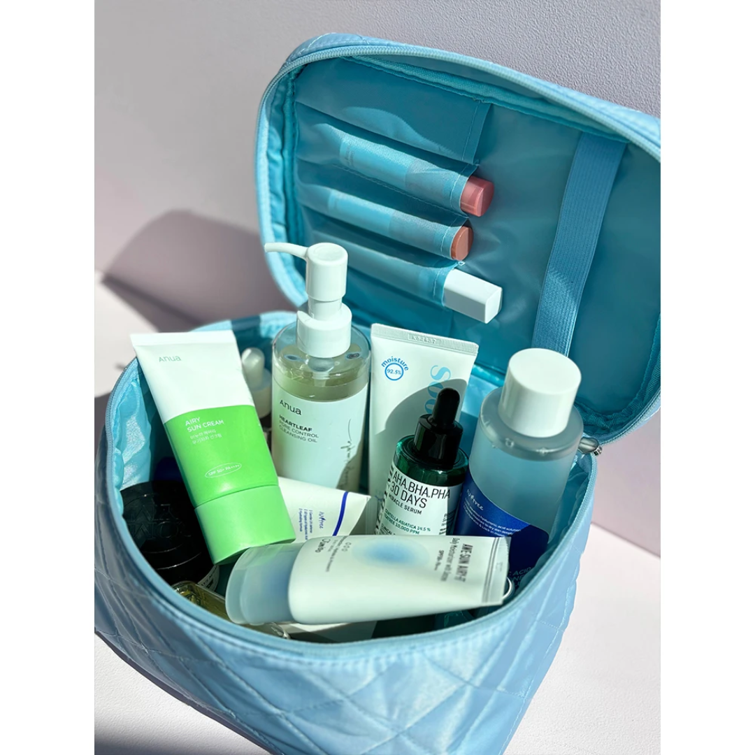 Beautyboks i quiltet nylon