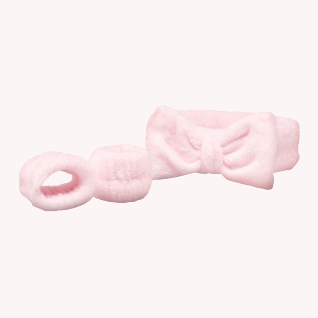 Mikrofiber Wrist Wash Bands + Hårbånd