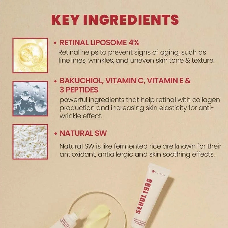 Seoul 1988 Eye Cream Retinal Liposome 4% + Fermented Bean