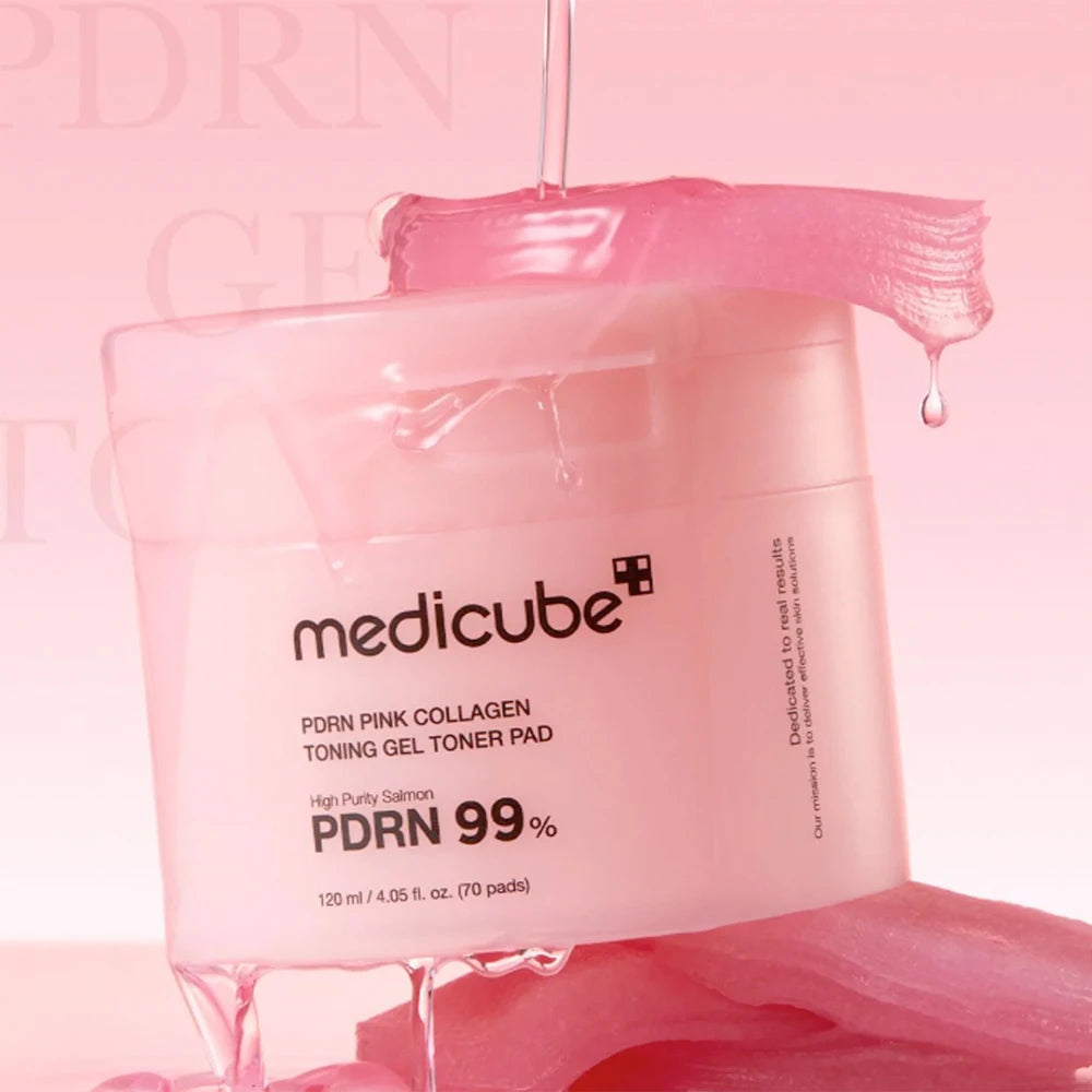 PDRN Pink Collagen Toning Gel Toner Pad