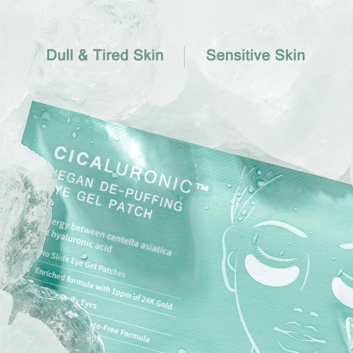 Cicaluronic Vegan De-puffing Eye Gel Patches